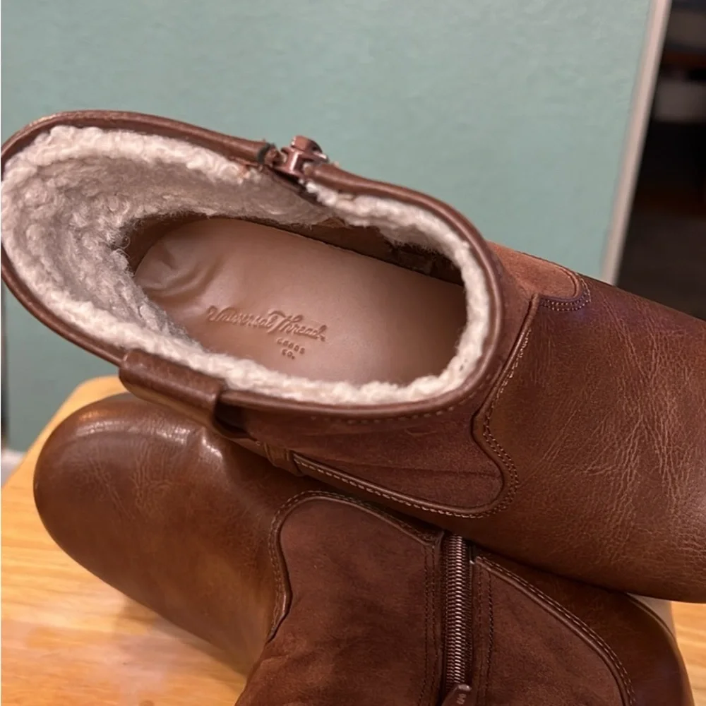 Brown Leather Ankle Boots - Picture 4 of 9